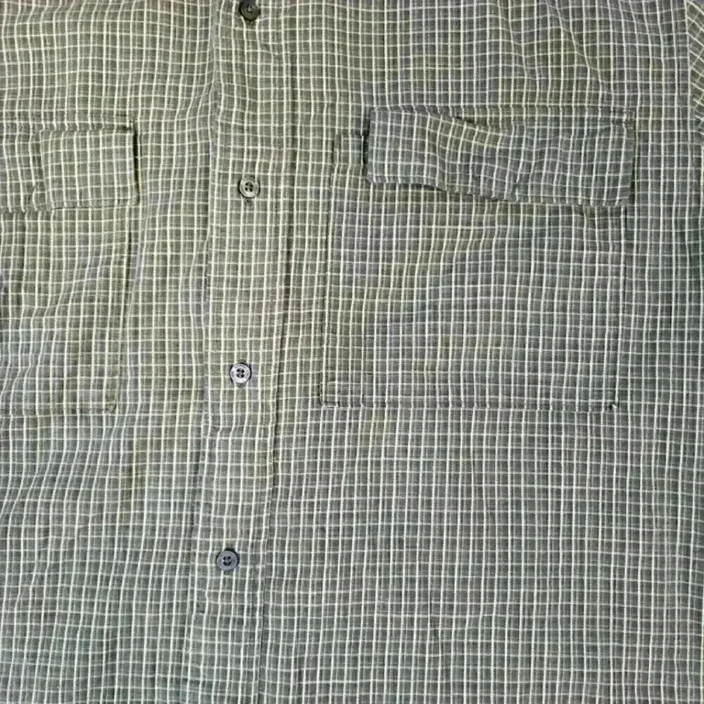 The North Face Plaid Brown Short Sleeve Button Up Mens Shirt XXL Pocket - Picture 4 of 7